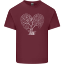 Love Tree Heart Aborist Ecology Environment Mens Cotton T-Shirt Tee Top Maroon