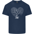 Love Tree Heart Aborist Ecology Environment Mens Cotton T-Shirt Tee Top Navy Blue