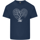 Love Tree Heart Aborist Ecology Environment Mens Cotton T-Shirt Tee Top Navy Blue