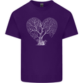 Love Tree Heart Aborist Ecology Environment Mens Cotton T-Shirt Tee Top Purple