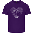 Love Tree Heart Aborist Ecology Environment Mens Cotton T-Shirt Tee Top Purple