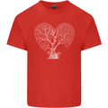 Love Tree Heart Aborist Ecology Environment Mens Cotton T-Shirt Tee Top Red
