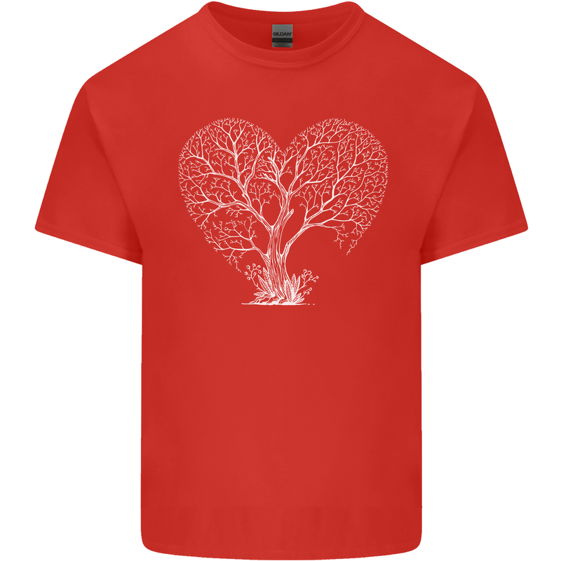 Love Tree Heart Aborist Ecology Environment Mens Cotton T-Shirt Tee Top Red