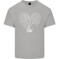 Love Tree Heart Aborist Ecology Environment Mens Cotton T-Shirt Tee Top Sports Grey