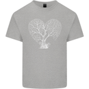 Love Tree Heart Aborist Ecology Environment Mens Cotton T-Shirt Tee Top Sports Grey