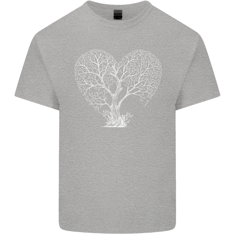 Love Tree Heart Aborist Ecology Environment Mens Cotton T-Shirt Tee Top Sports Grey