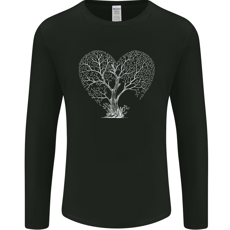 Love Tree Heart Aborist Ecology Environment Mens Long Sleeve T-Shirt Black