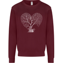 Love Tree Heart Aborist Ecology Environment Mens Sweatshirt Jumper Maroon