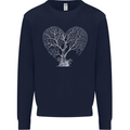 Love Tree Heart Aborist Ecology Environment Mens Sweatshirt Jumper Navy Blue