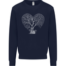 Love Tree Heart Aborist Ecology Environment Mens Sweatshirt Jumper Navy Blue