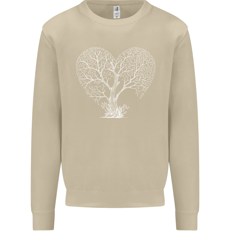 Love Tree Heart Aborist Ecology Environment Mens Sweatshirt Jumper Sand