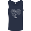 Love Tree Heart Aborist Ecology Environment Mens Vest Tank Top Navy Blue