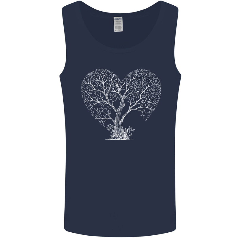 Love Tree Heart Aborist Ecology Environment Mens Vest Tank Top Navy Blue