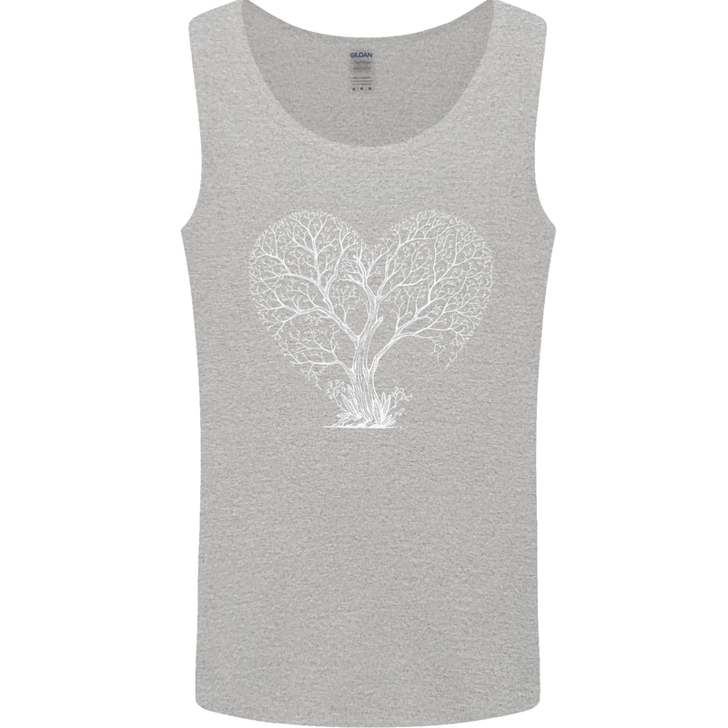 Love Tree Heart Aborist Ecology Environment Mens Vest Tank Top Sports Grey
