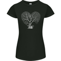 Love Tree Heart Aborist Ecology Environment Womens Petite Cut T-Shirt Black