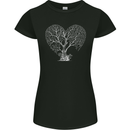 Love Tree Heart Aborist Ecology Environment Womens Petite Cut T-Shirt Black