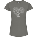 Love Tree Heart Aborist Ecology Environment Womens Petite Cut T-Shirt Charcoal