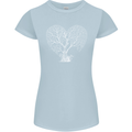 Love Tree Heart Aborist Ecology Environment Womens Petite Cut T-Shirt Light Blue