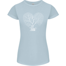 Love Tree Heart Aborist Ecology Environment Womens Petite Cut T-Shirt Light Blue