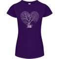 Love Tree Heart Aborist Ecology Environment Womens Petite Cut T-Shirt Purple