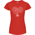 Love Tree Heart Aborist Ecology Environment Womens Petite Cut T-Shirt Red