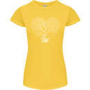 Love Tree Heart Aborist Ecology Environment Womens Petite Cut T-Shirt Yellow