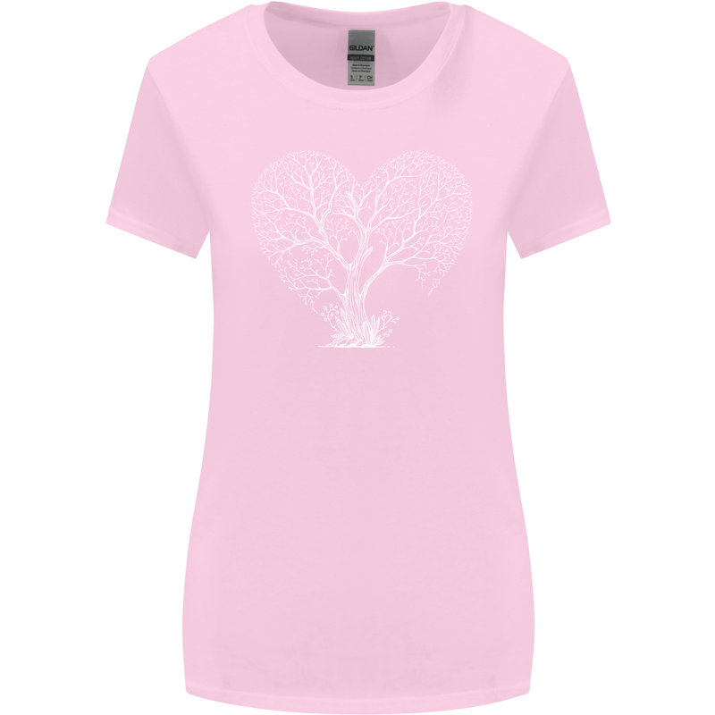 Love Tree Heart Aborist Ecology Environment Womens Wider Cut T-Shirt Light Pink