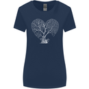 Love Tree Heart Aborist Ecology Environment Womens Wider Cut T-Shirt Navy Blue