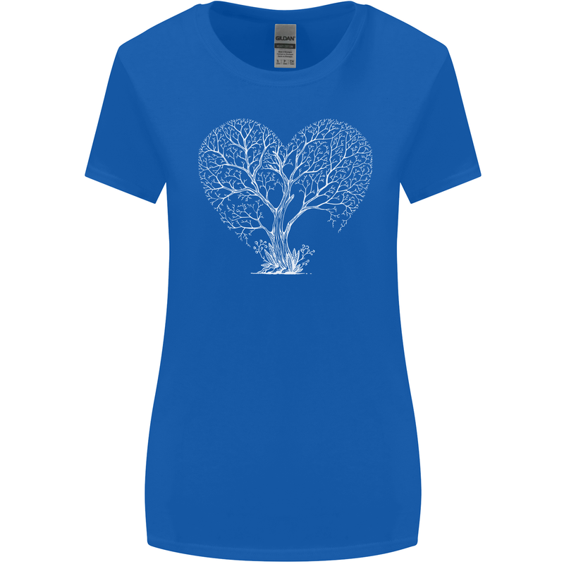 Love Tree Heart Aborist Ecology Environment Womens Wider Cut T-Shirt Royal Blue