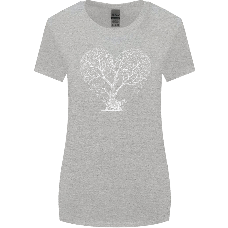 Love Tree Heart Aborist Ecology Environment Womens Wider Cut T-Shirt Sports Grey