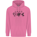 Love Triathlon Running Swimming Cycling Childrens Kids Hoodie Azalea