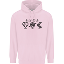 Love Triathlon Running Swimming Cycling Childrens Kids Hoodie Light Pink