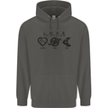 Love Triathlon Running Swimming Cycling Childrens Kids Hoodie Storm Grey