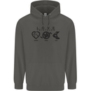 Love Triathlon Running Swimming Cycling Childrens Kids Hoodie Storm Grey