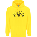 Love Triathlon Running Swimming Cycling Childrens Kids Hoodie Yellow