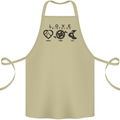 Love Triathlon Running Swimming Cycling Cotton Apron 100% Organic Khaki