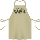 Love Triathlon Running Swimming Cycling Cotton Apron 100% Organic Khaki