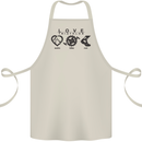 Love Triathlon Running Swimming Cycling Cotton Apron 100% Organic Natural