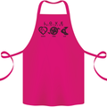 Love Triathlon Running Swimming Cycling Cotton Apron 100% Organic Pink