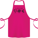 Love Triathlon Running Swimming Cycling Cotton Apron 100% Organic Pink