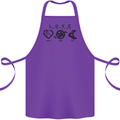Love Triathlon Running Swimming Cycling Cotton Apron 100% Organic Purple