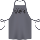 Love Triathlon Running Swimming Cycling Cotton Apron 100% Organic Steel