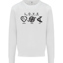 Love Triathlon Running Swimming Cycling Kids Sweatshirt Jumper White