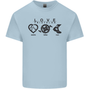 Love Triathlon Running Swimming Cycling Kids T-Shirt Childrens Light Blue