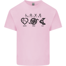 Love Triathlon Running Swimming Cycling Kids T-Shirt Childrens Light Pink