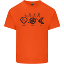Love Triathlon Running Swimming Cycling Kids T-Shirt Childrens Orange