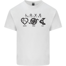 Love Triathlon Running Swimming Cycling Kids T-Shirt Childrens White