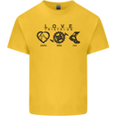 Love Triathlon Running Swimming Cycling Kids T-Shirt Childrens Yellow