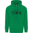 Love Triathlon Running Swimming Cycling Mens 80% Cotton Hoodie Irish Green