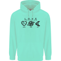 Love Triathlon Running Swimming Cycling Mens 80% Cotton Hoodie Peppermint